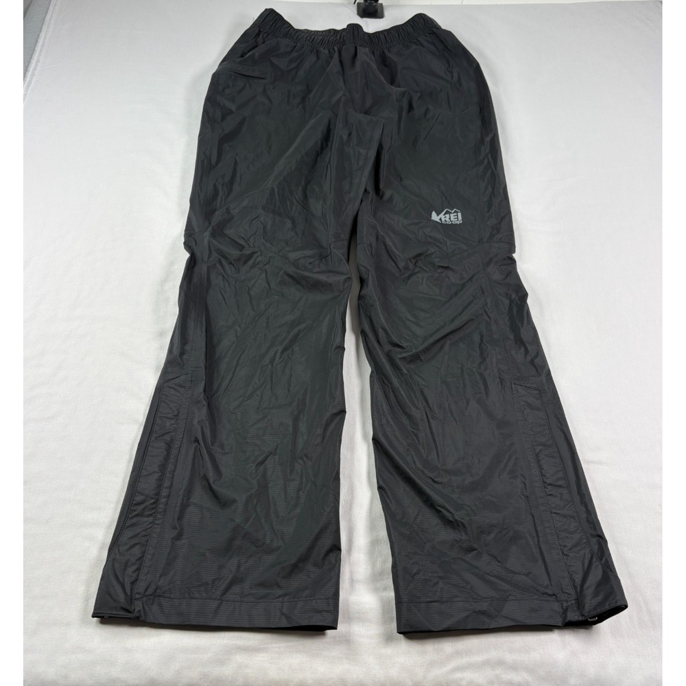 REI Rain Pants Mens Small Black Ranier Water Resistant Stretch Ripstop Outdoor